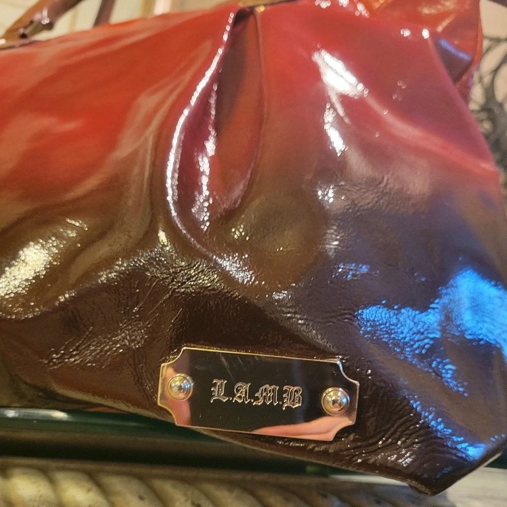 L.A.M.B. by Gwen Stefani Red Black Ombre Patent Leather #444 - Picture 4 of 17